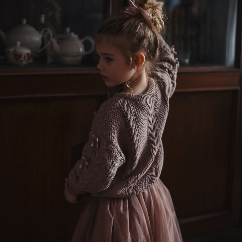 Elise Bow Sweater - Fawn