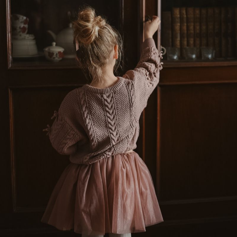 Elise Bow Sweater - Fawn