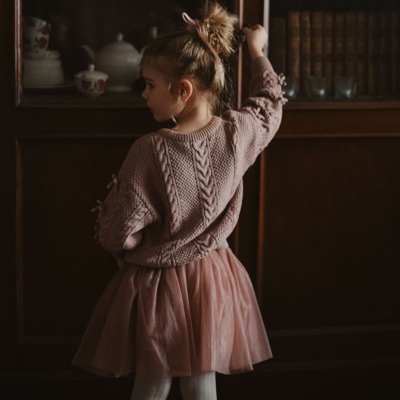 Elise Bow Sweater - Fawn