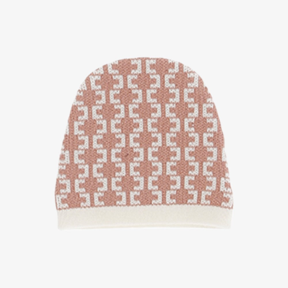 Jacquard Knit 3 Piece Set - Rose &amp; Ivory