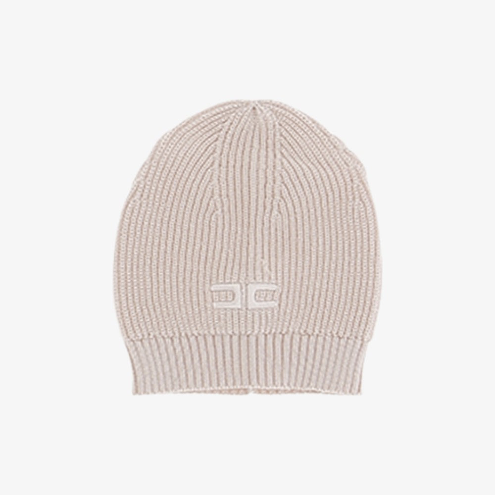 Knit Logo Romper And Hat - Rose