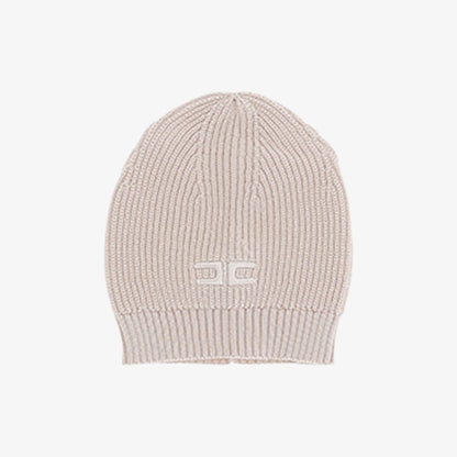 Knit Logo Romper And Hat - Rose