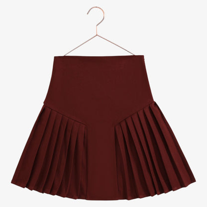 Emerson Pleated Skirt - Burgundy