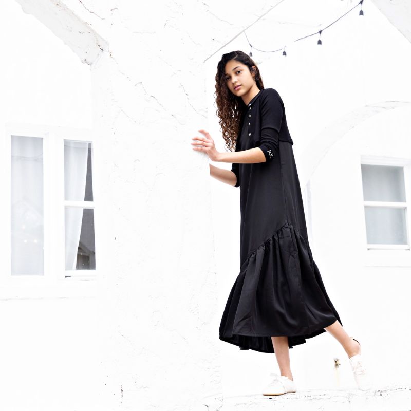 Emery Pointelle Cropped Cardigan - Black