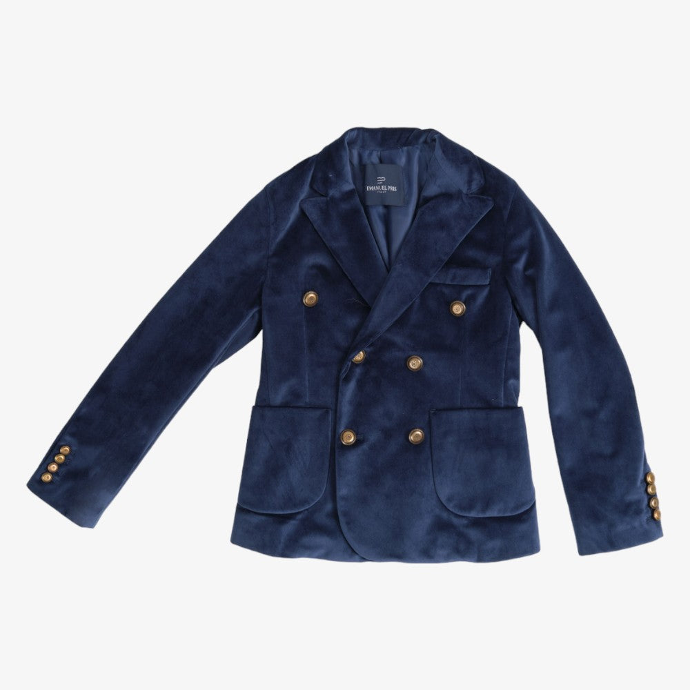 Velvet Blazer - Blue