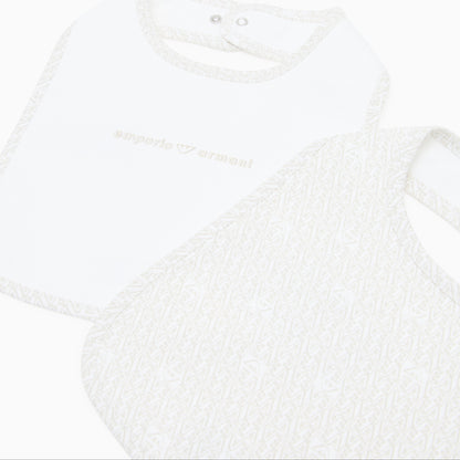 2 Pack Logo Bib - Beige