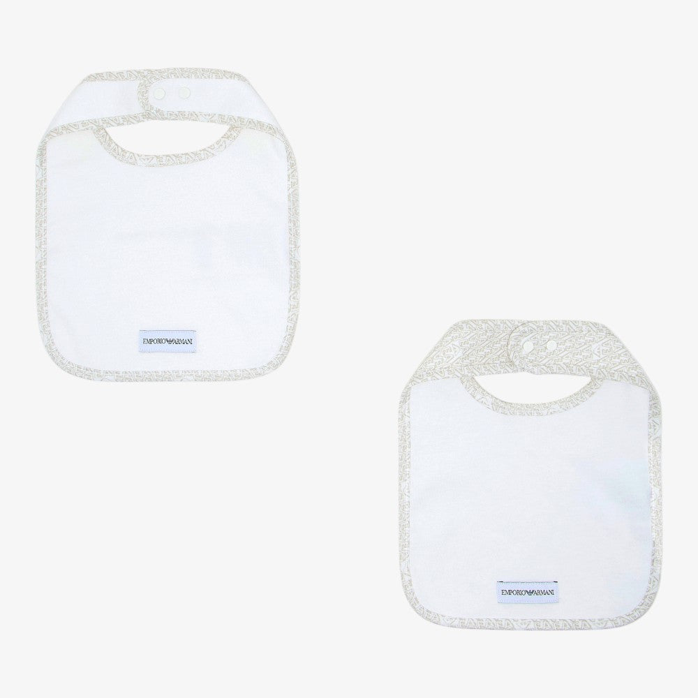 2 Pack Logo Bib - Beige