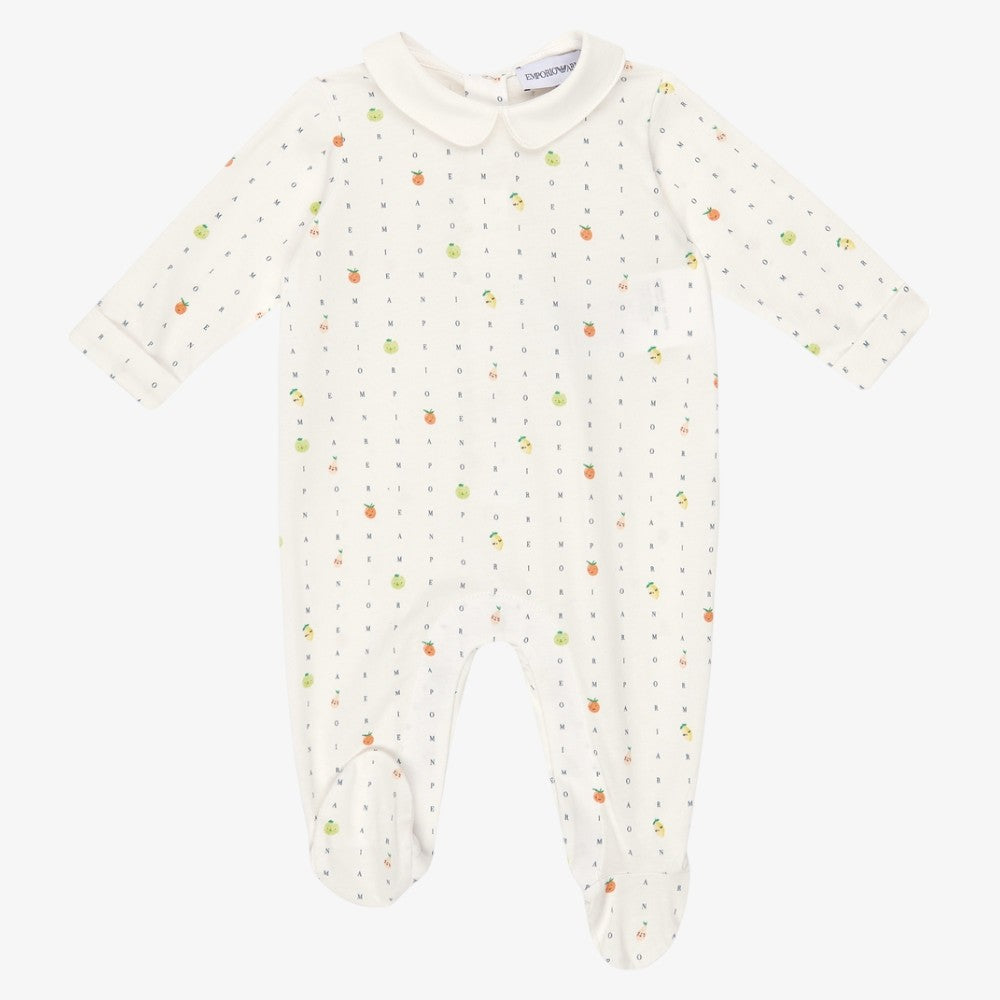 Fruit Footie And Hat - White