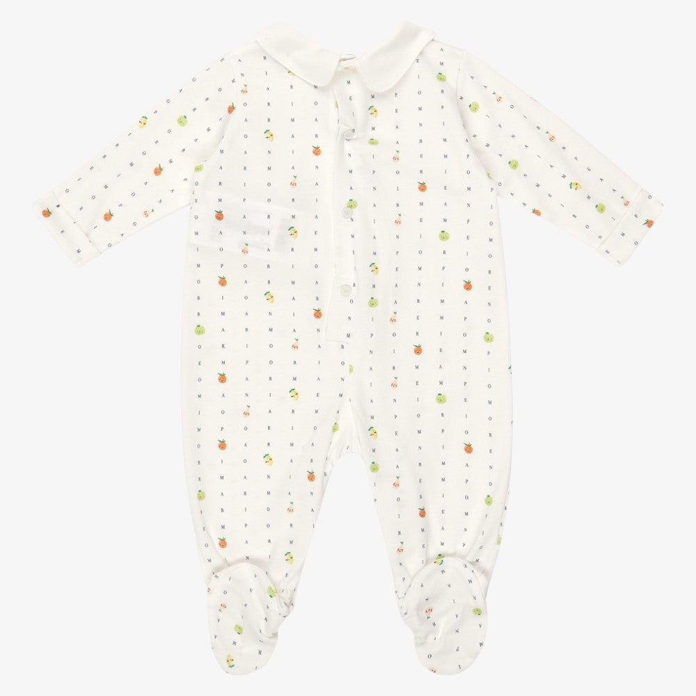 Fruit Footie And Hat - White
