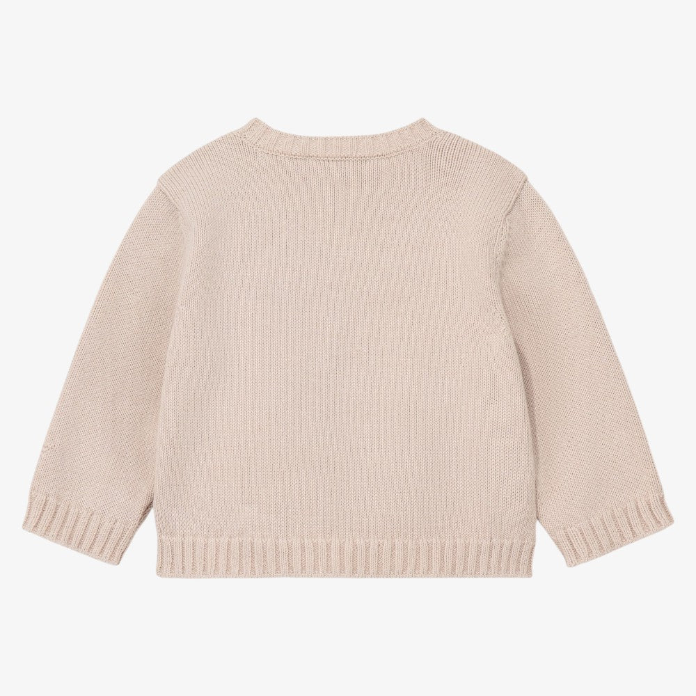 Logo Cardigan - Almond