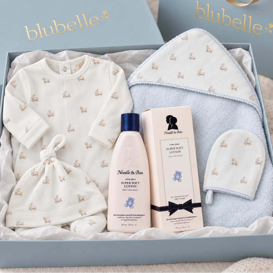Duck &amp; Bunny Bath - Blue