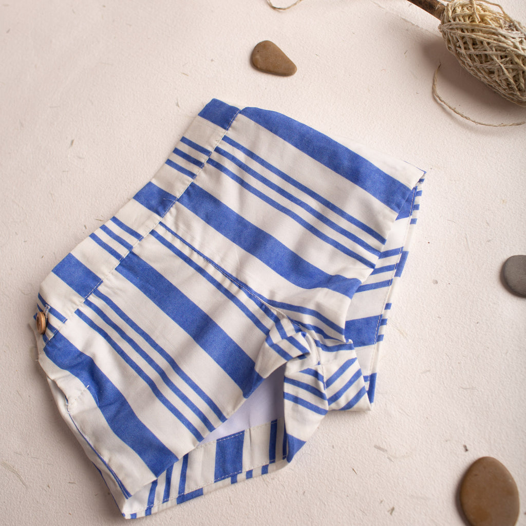 Birinit Petit Stripe Shorts - Deep Blue