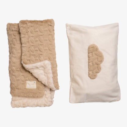 Embossed Blanket - Beige&amp;white