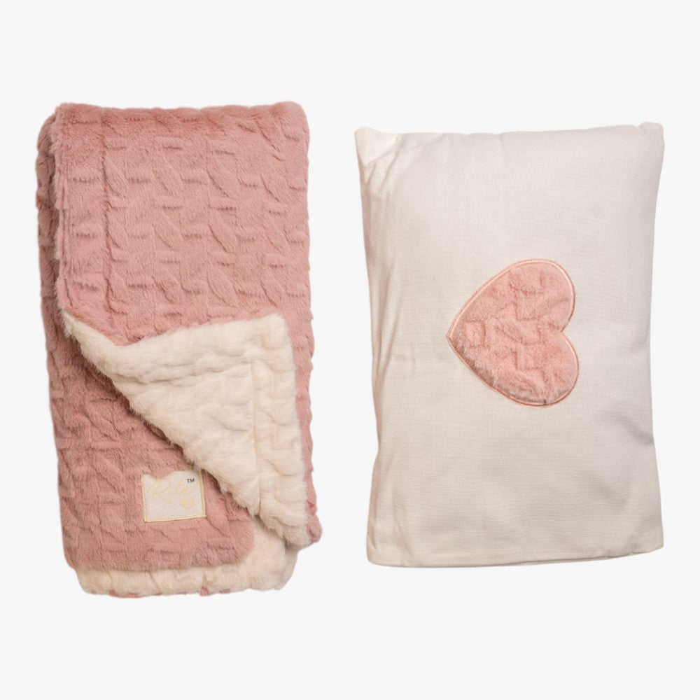 Embossed Blanket - Pink&amp;white