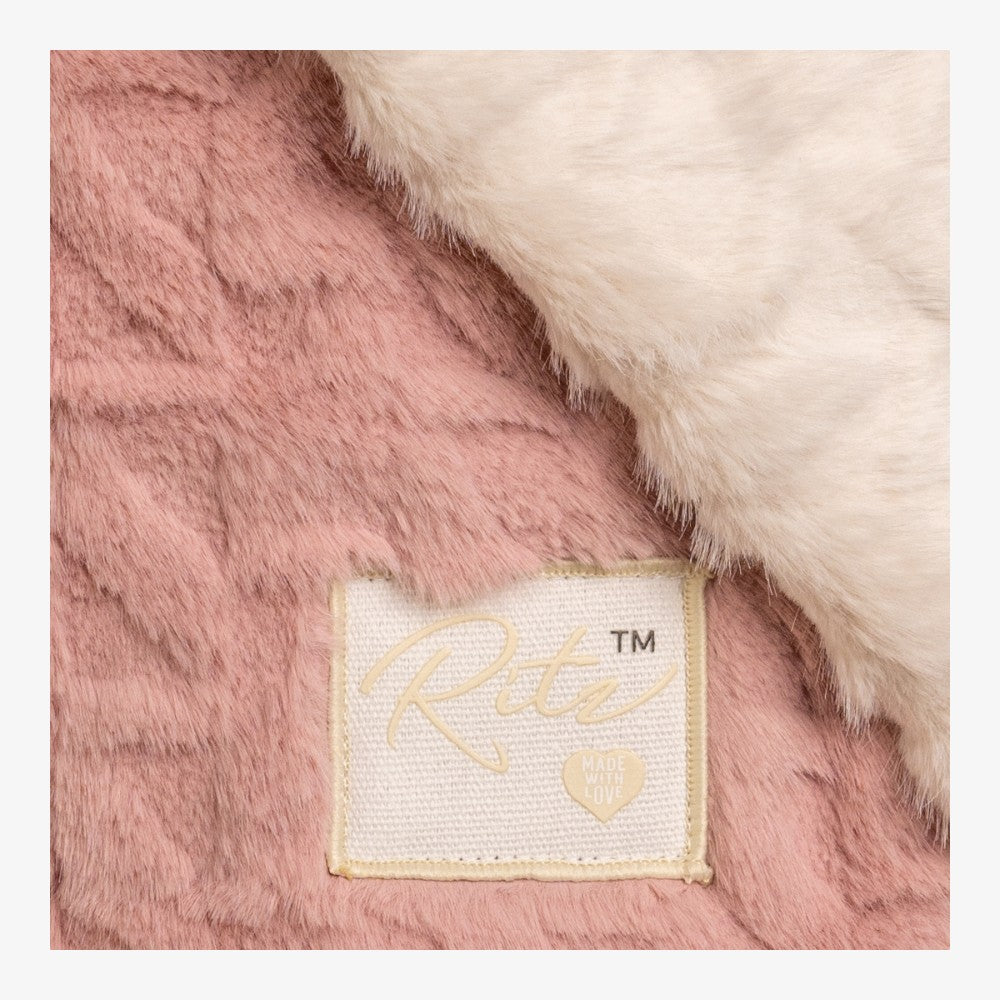 Embossed Blanket - Pink&amp;white