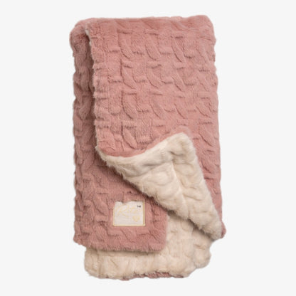 Embossed Blanket - Pink&amp;white