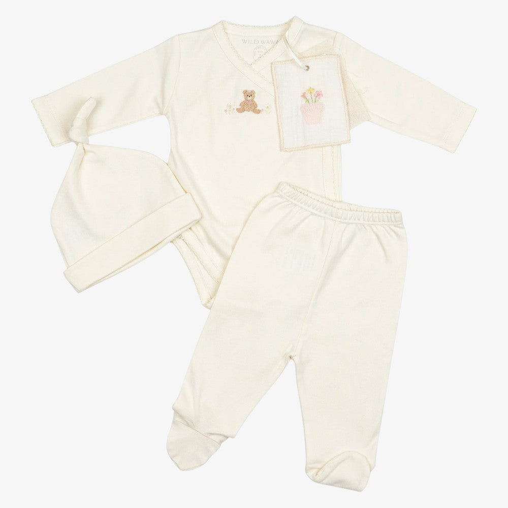 Embroidered Bundle Set - White