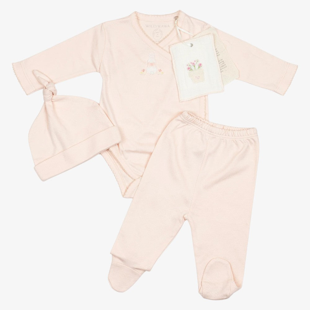 Embroidered Bundle Set - Pink Bow