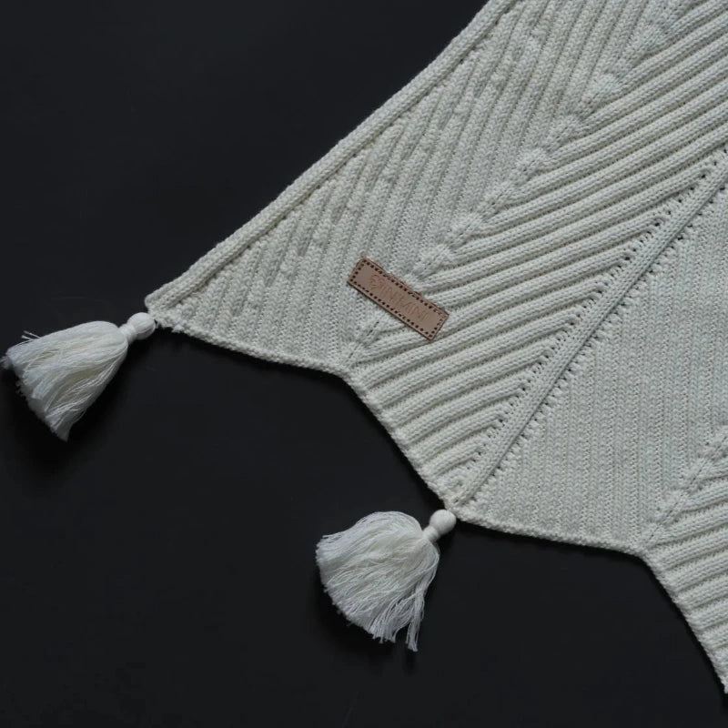 Blanket With Fringes - Ivory