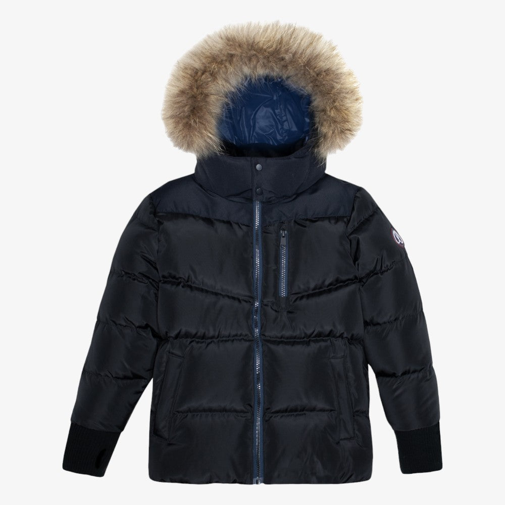 Puffer Coat - Black&amp; Blue