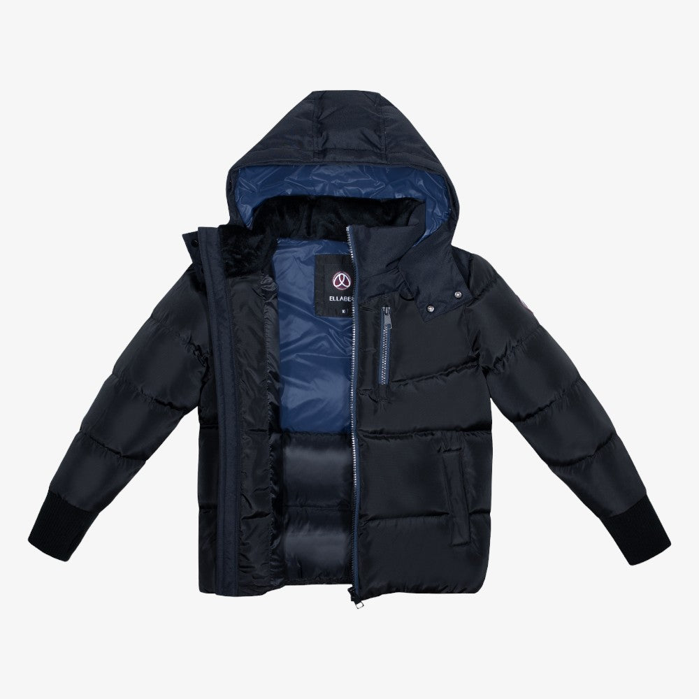 Puffer Coat - Black&amp; Blue