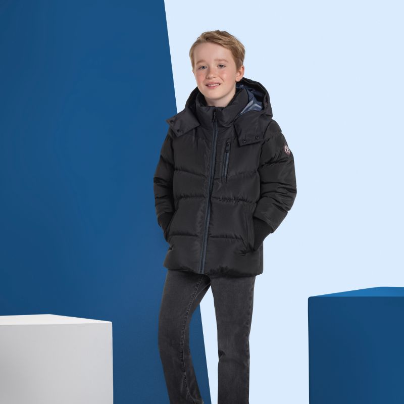 Puffer Coat - Black&amp; Blue