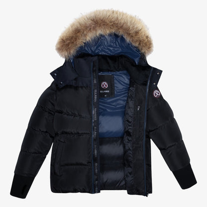 Puffer Coat - Black&amp; Blue