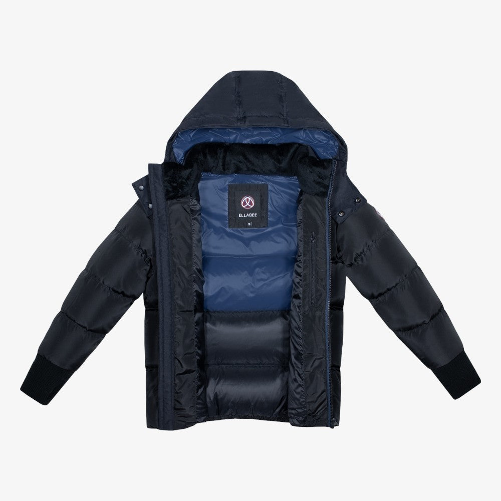 Puffer Coat - Black&amp; Blue