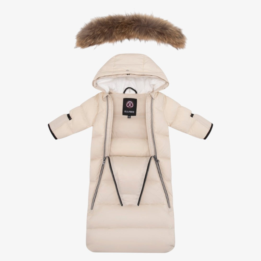 Fur Snowsuit - Beige