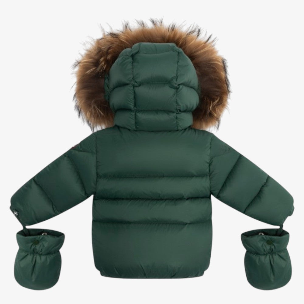 Fur Corduroy Coat - Green