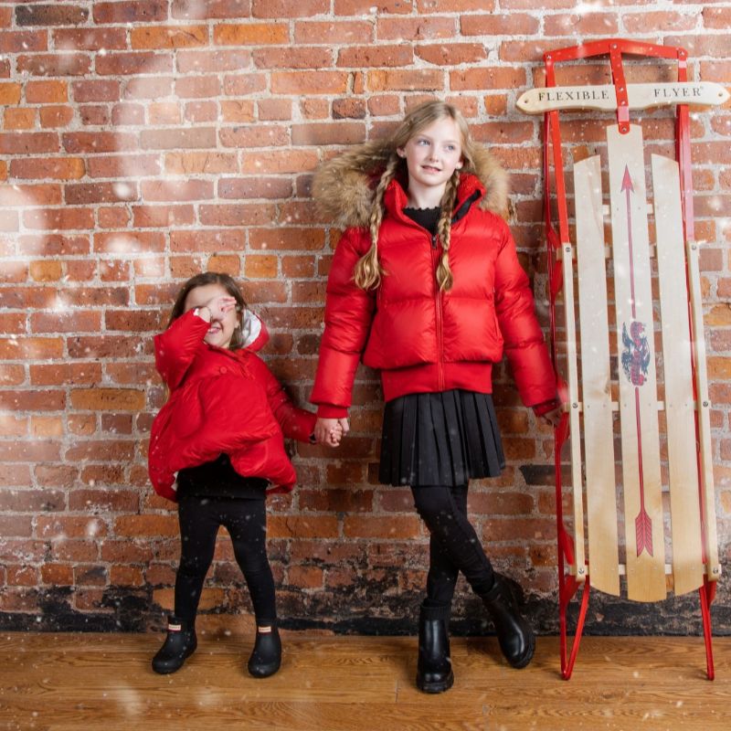 Flared Coat - Red
