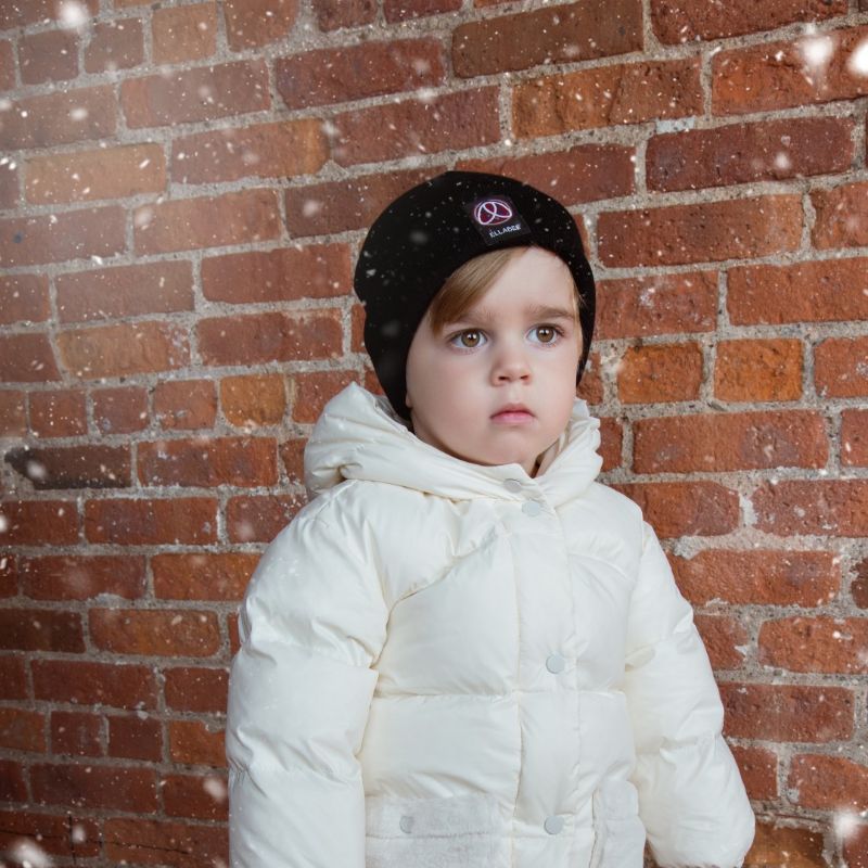 Fur Pom Pom Hat - Black