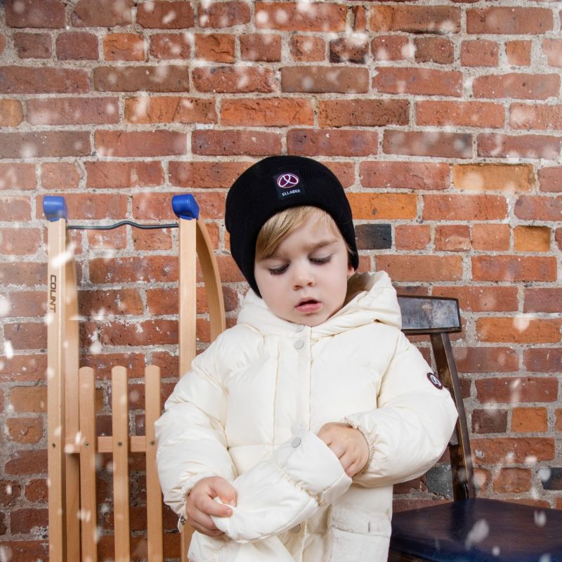 Fur Pom Pom Hat - Black