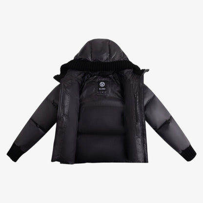 Knit Hood Puffer - Black