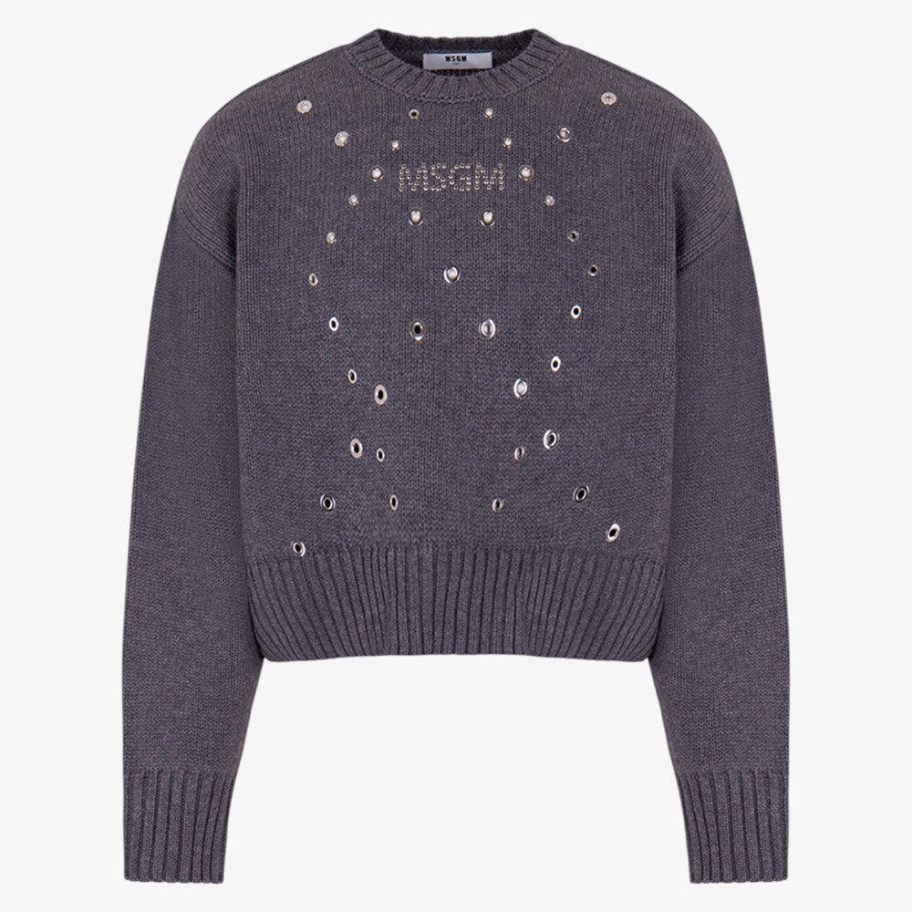Studded Sweater - Dark Grey