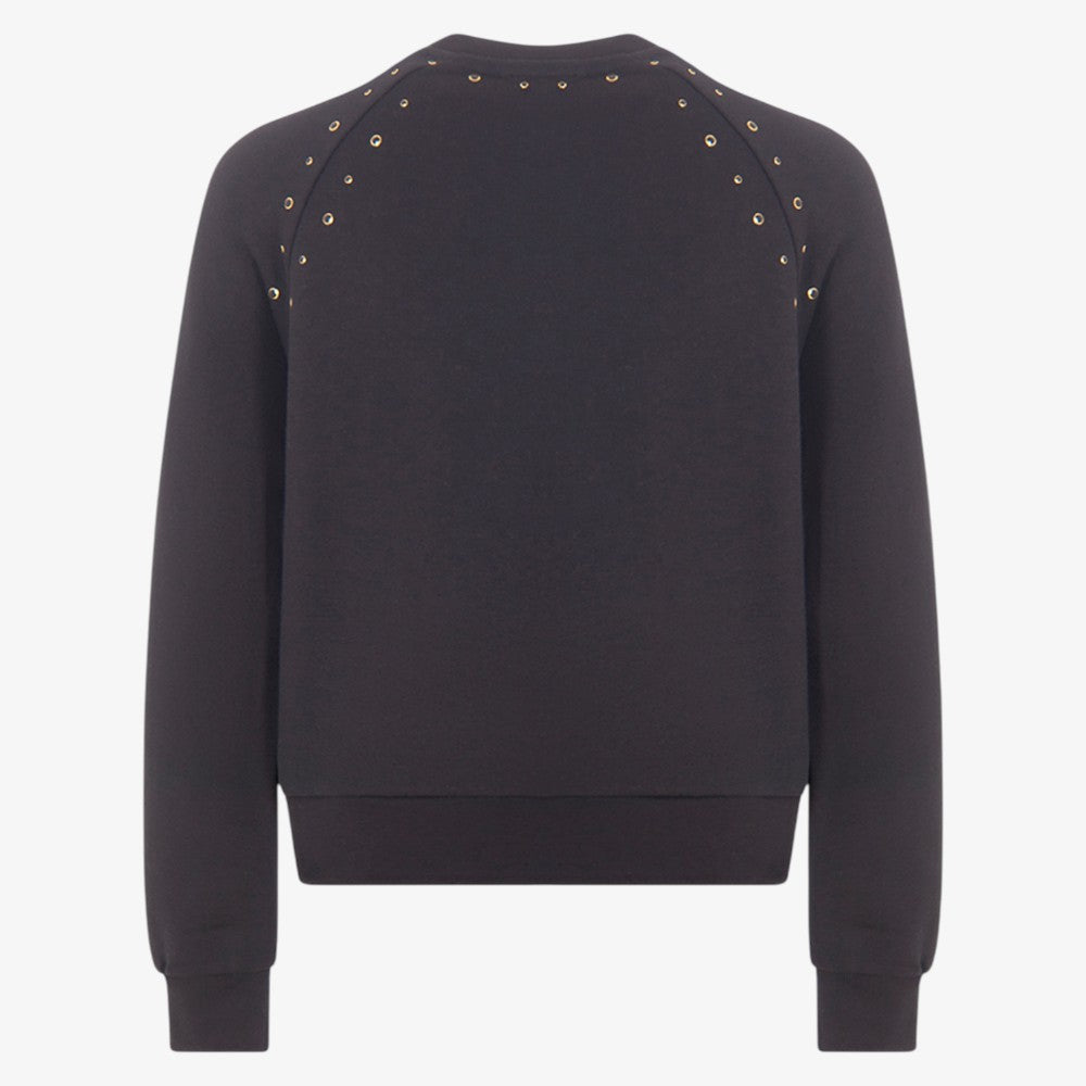 Fleece Stud Sweatshirt - Black