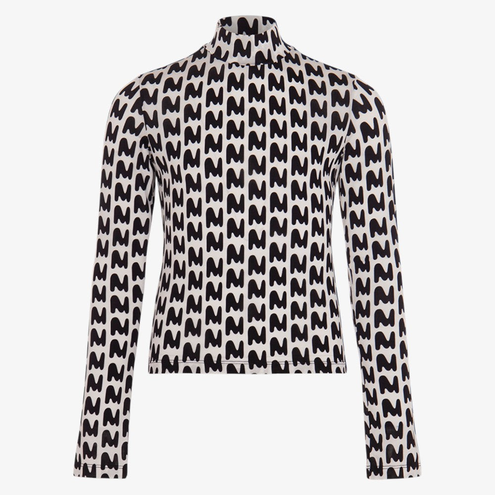 Logo Print Turtleneck - Multi