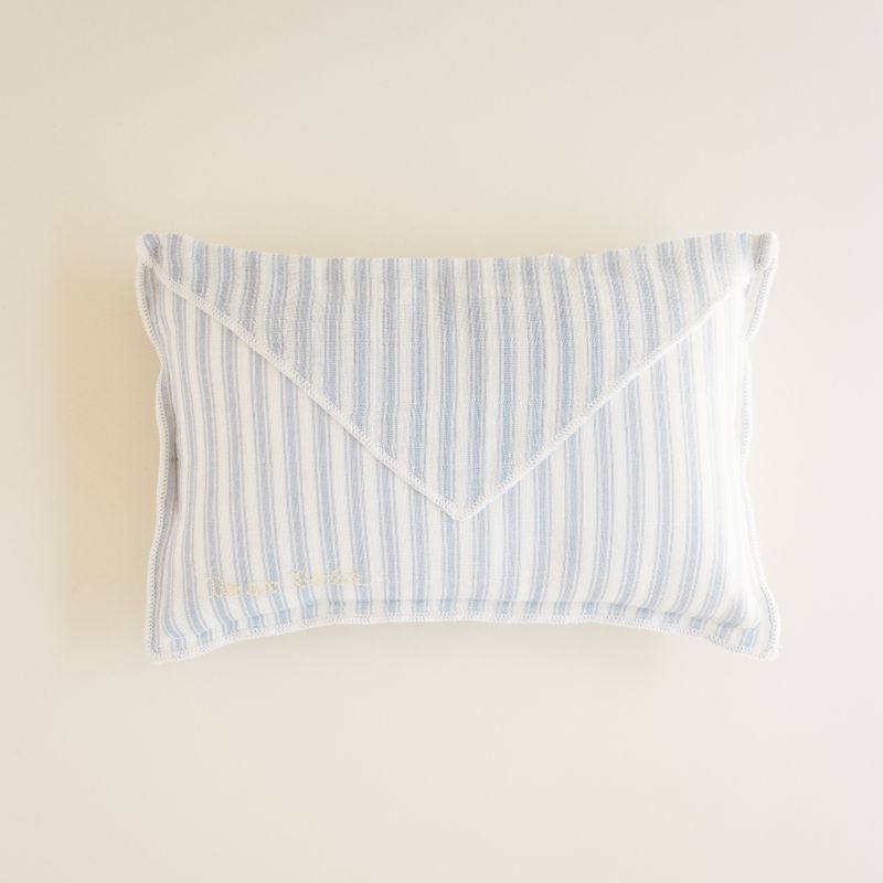 Ticking Pillow - Blue