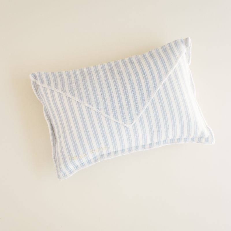 Ticking Pillow - Blue