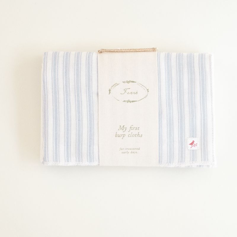 Ticking Burp Cloth - Blue