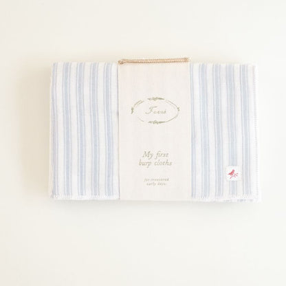 Ticking Burp Cloth - Blue
