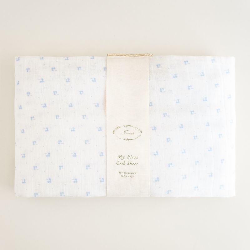 Calico Crib Sheet - Blue