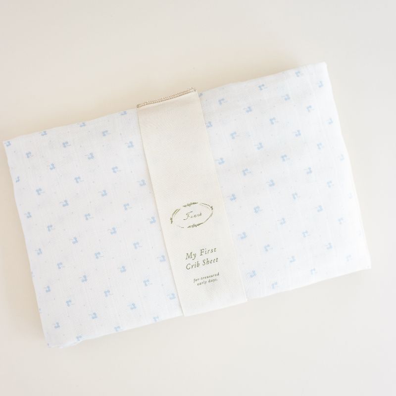 Calico Crib Sheet - Blue