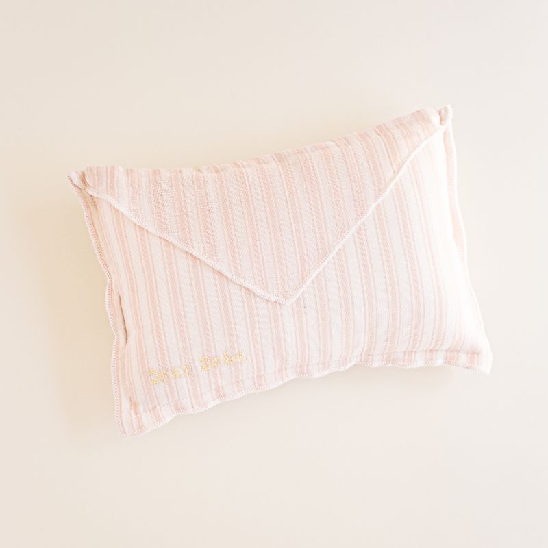 Ticking Pillow - Pink