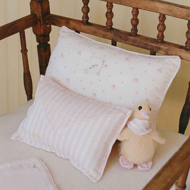 Ticking Pillow - Pink