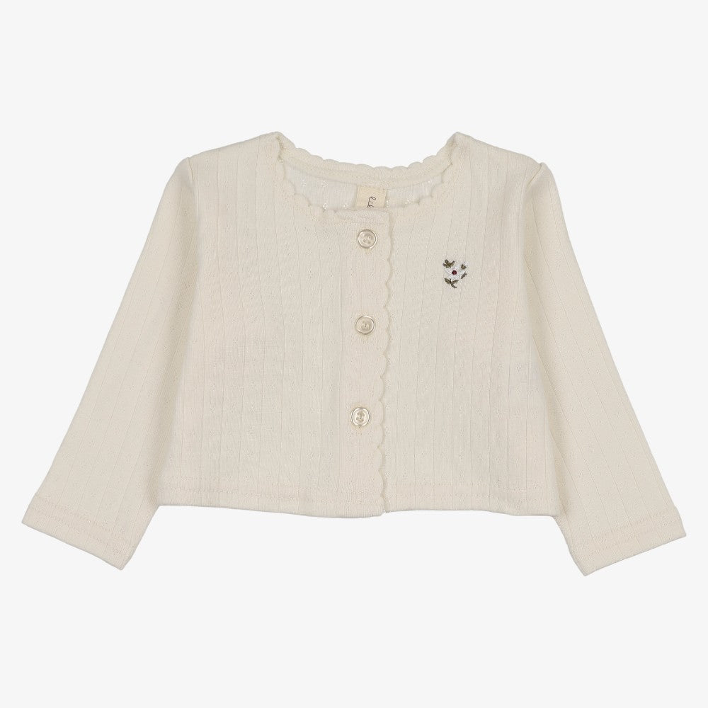 Floret Cardigan - Cream &amp; Pink