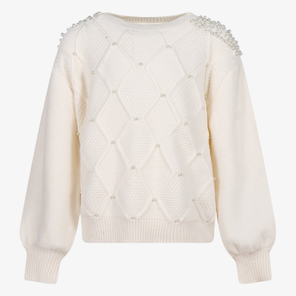 Pearl Cable Sweater - Butter