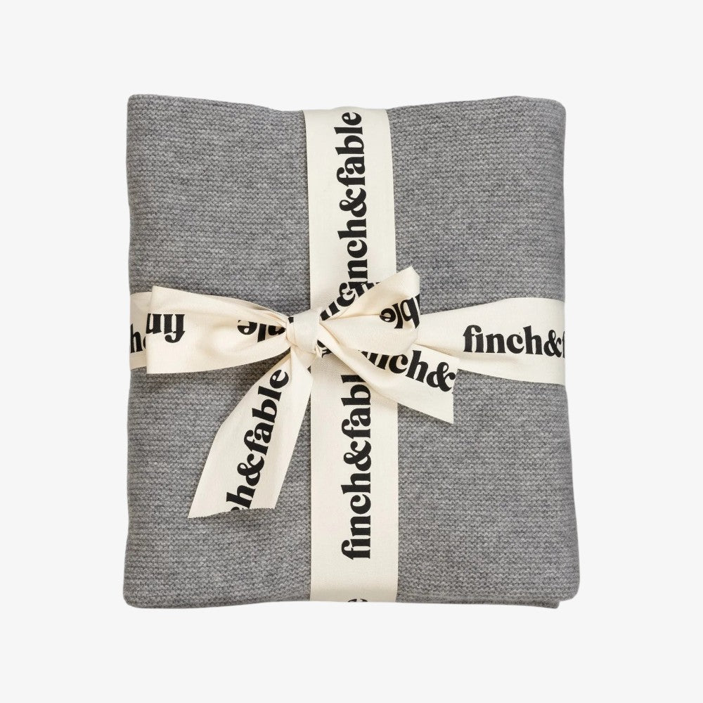 Wool Knit Blanket - Dove