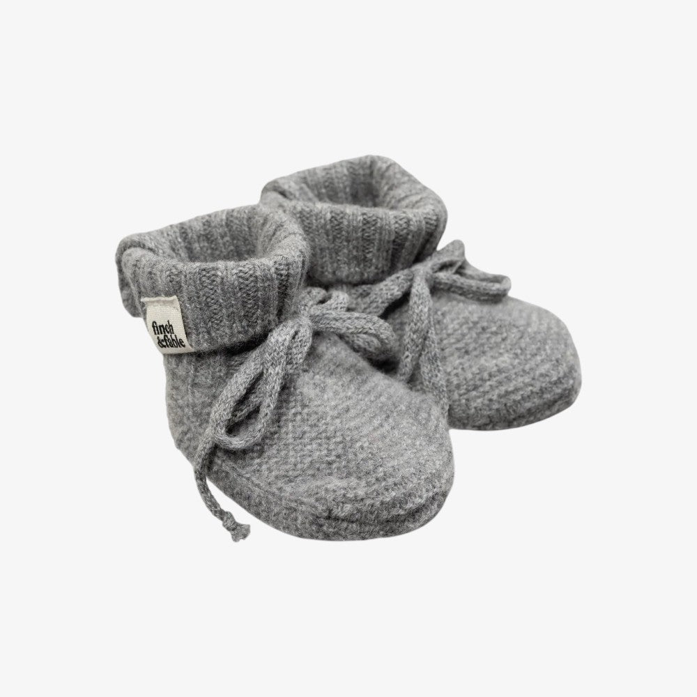 Wool Knit Booties - Dove