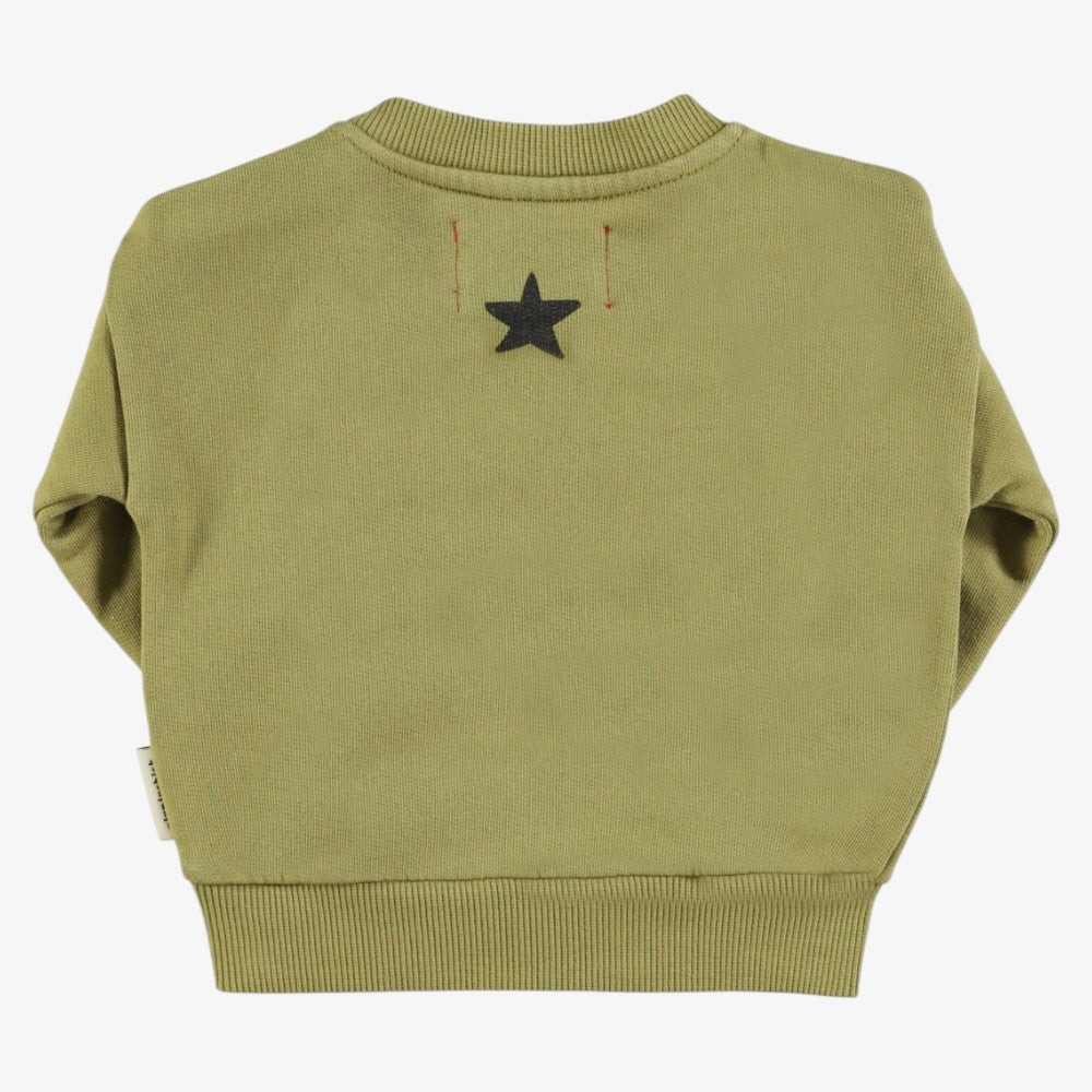 Tiger Print Sweatshirt - Olive